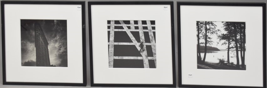 Artwork by Vincent Ricardel, Lake Scene and 2 City Scenes, Made of PRINTS