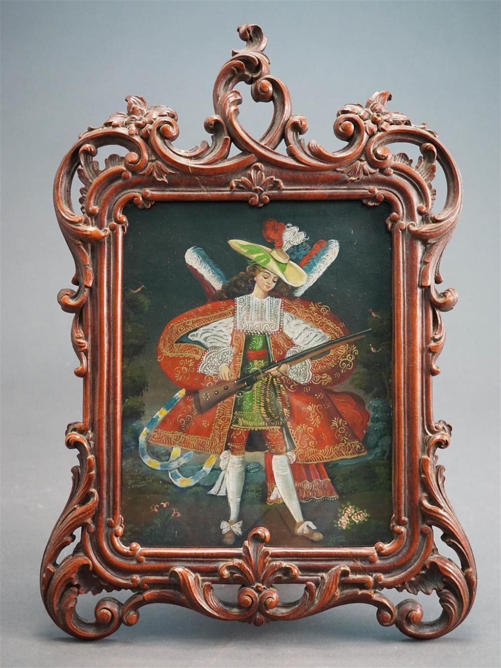 Spanish Colonial School | Portrait of a Saint with Musket | MutualArt