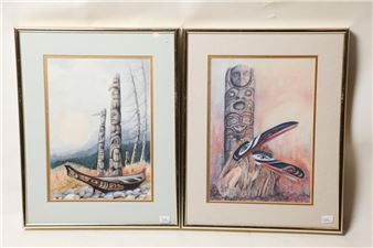 "Hamatsa Dancers" and "Coastal Watch" - Gwen Butcher