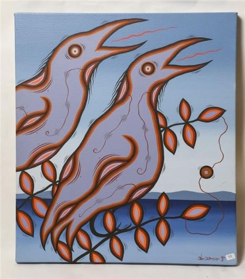 Baby chick scene by Blair Debassige