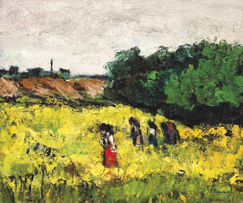 Through the rapeseed field by Ion Tuculescu, 1942-1943