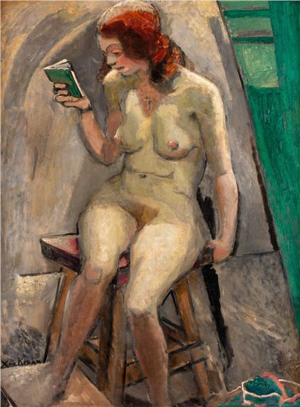 Lesende kvinneakt by Xan Krohn