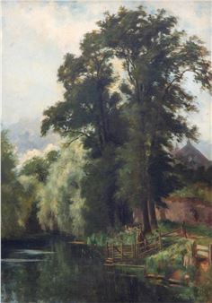 A tranquil view of a stream near a forest - Louwrens Hanedoes