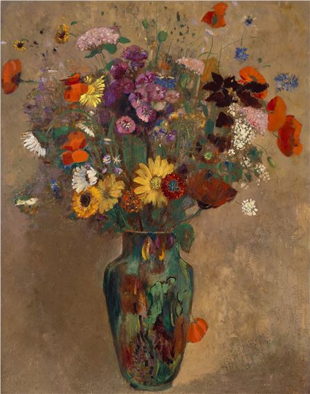 Odilon Redon | Grand bouquet de fleurs des champs (1900 - 1905) | MutualArt