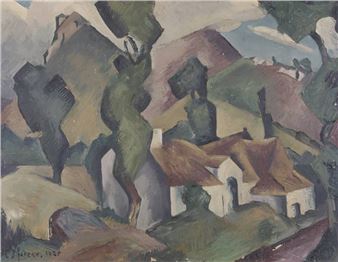 &quot;Häuser in Landschaft&quot; - Mary Cockburn Mercer