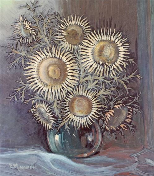 "Stillleben mit Silberdisteln"