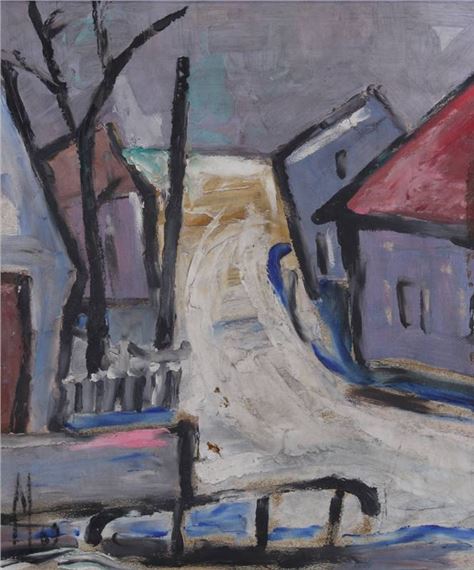 "Dorfstraße" by Hedwig Marquardt, 1907