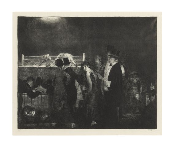 Preliminaries to the Big Bout (Mason 24) by George Bellows, 1916