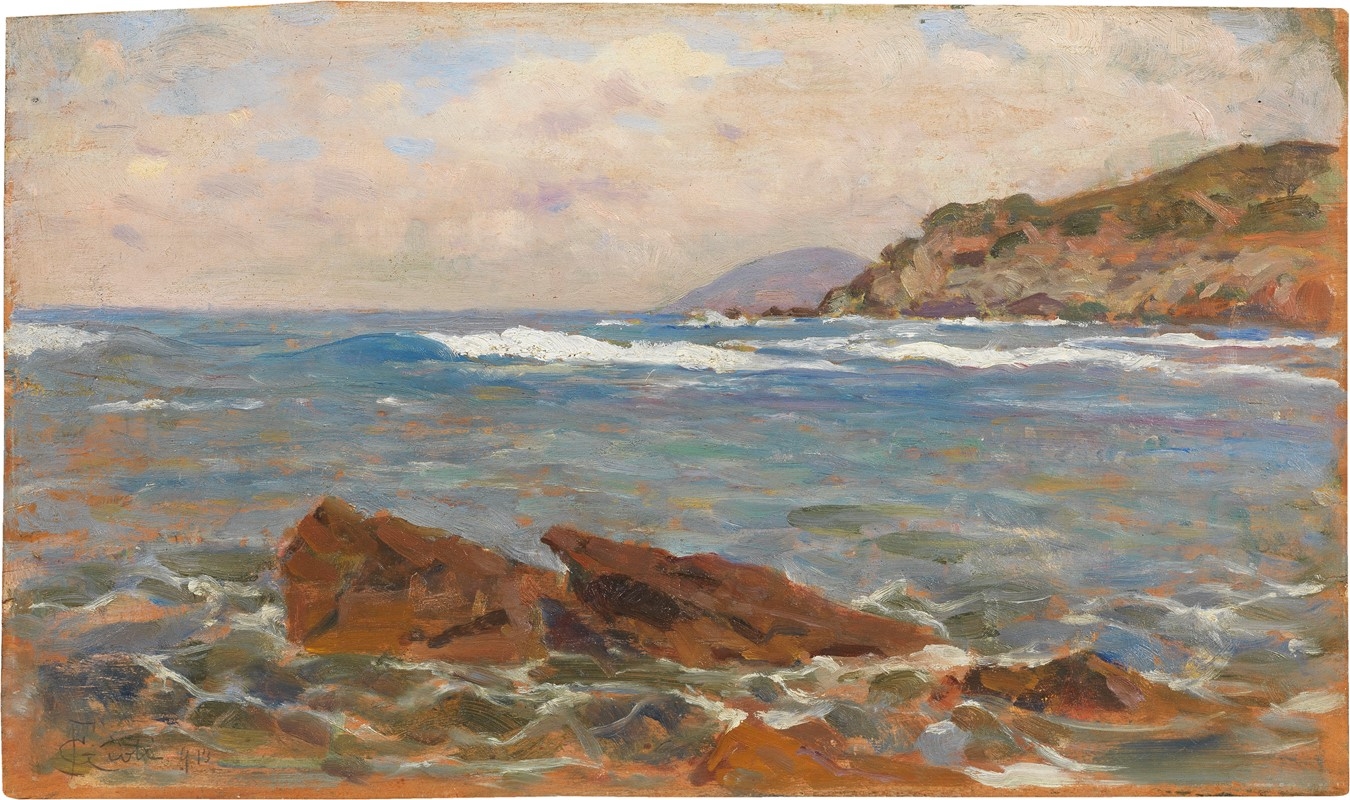 Artwork by Francesco Gioli, MARINA DI CASTIGLIONCELLO, Made of Oil on panel