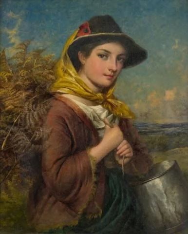 The youthful fern gatherer by Edward John Cobbett