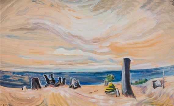 Beach Scene, Strait of Juan de Fuca by Emily Carr, dated circa 1934