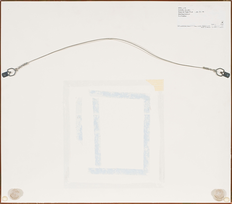 Artwork by Alex Colville, Study for Night Walk, Made of ink on paper