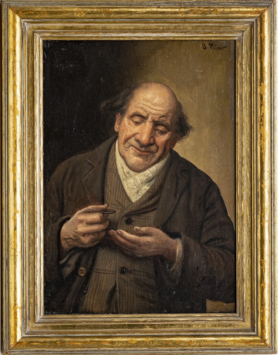 Artwork by O. Pilar, PORTRAIT OF A MAN, Made of OIL PAINTING ON CANVAS