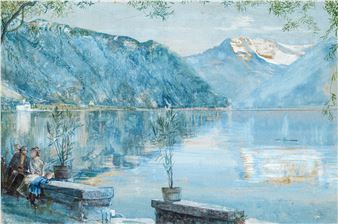 Lake Geneva from Montreux, Switzerland - John William Inchbold