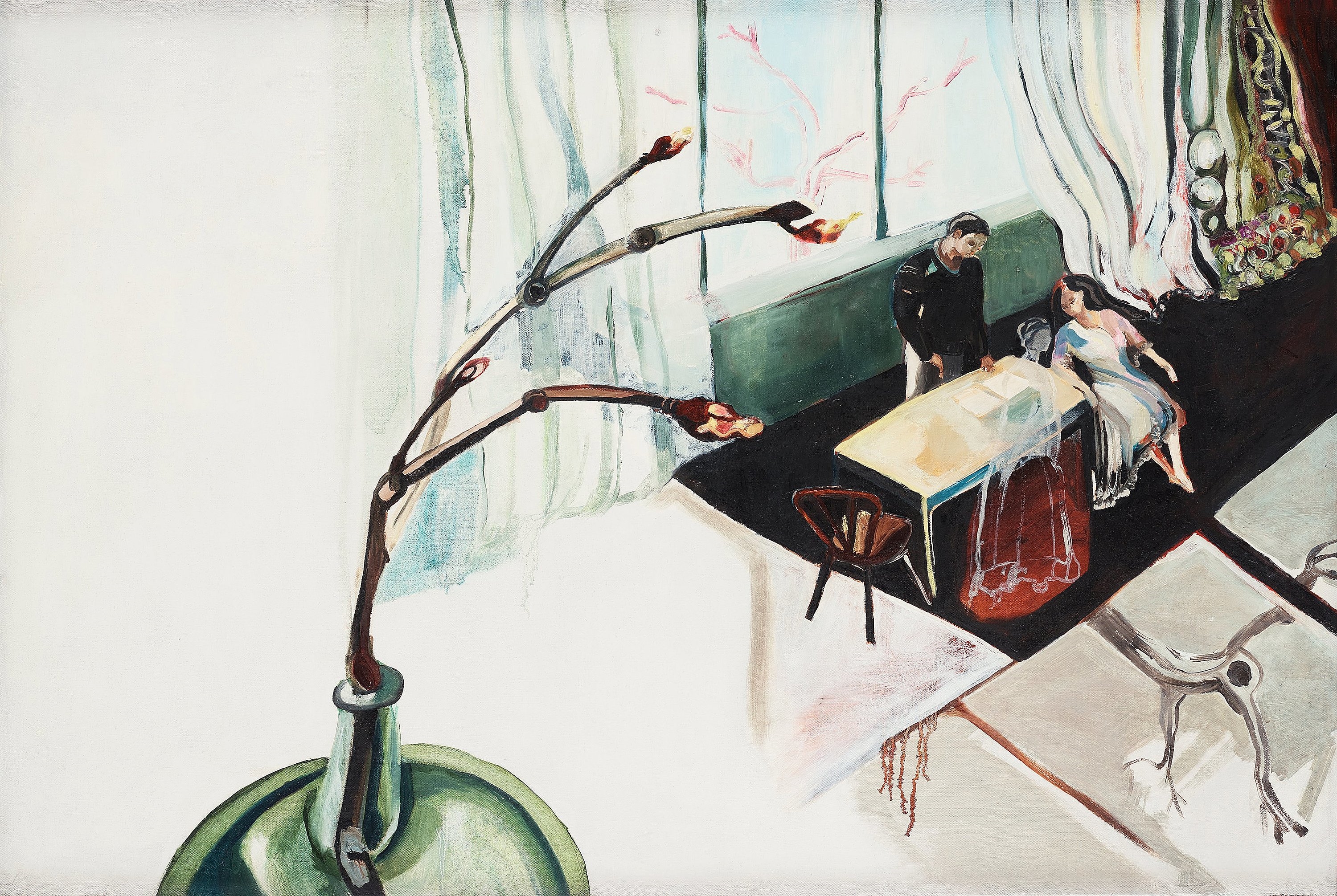 Artwork by Meta Isaeus-Berlin, "Carmen har tråkigt", Made of Oil on canvas