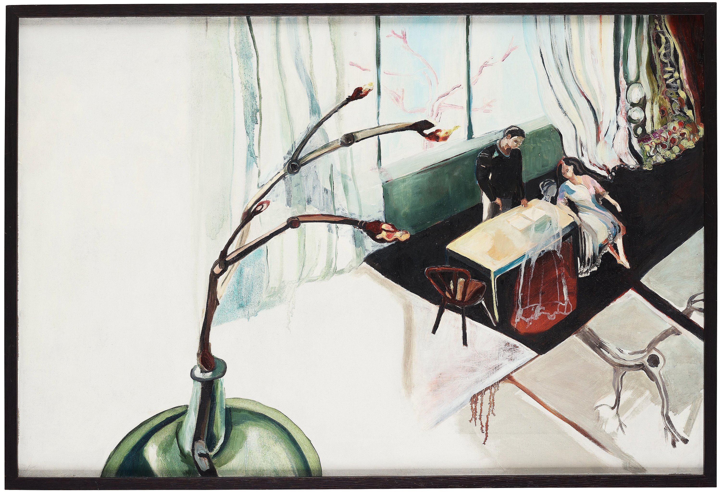 Artwork by Meta Isaeus-Berlin, "Carmen har tråkigt", Made of Oil on canvas