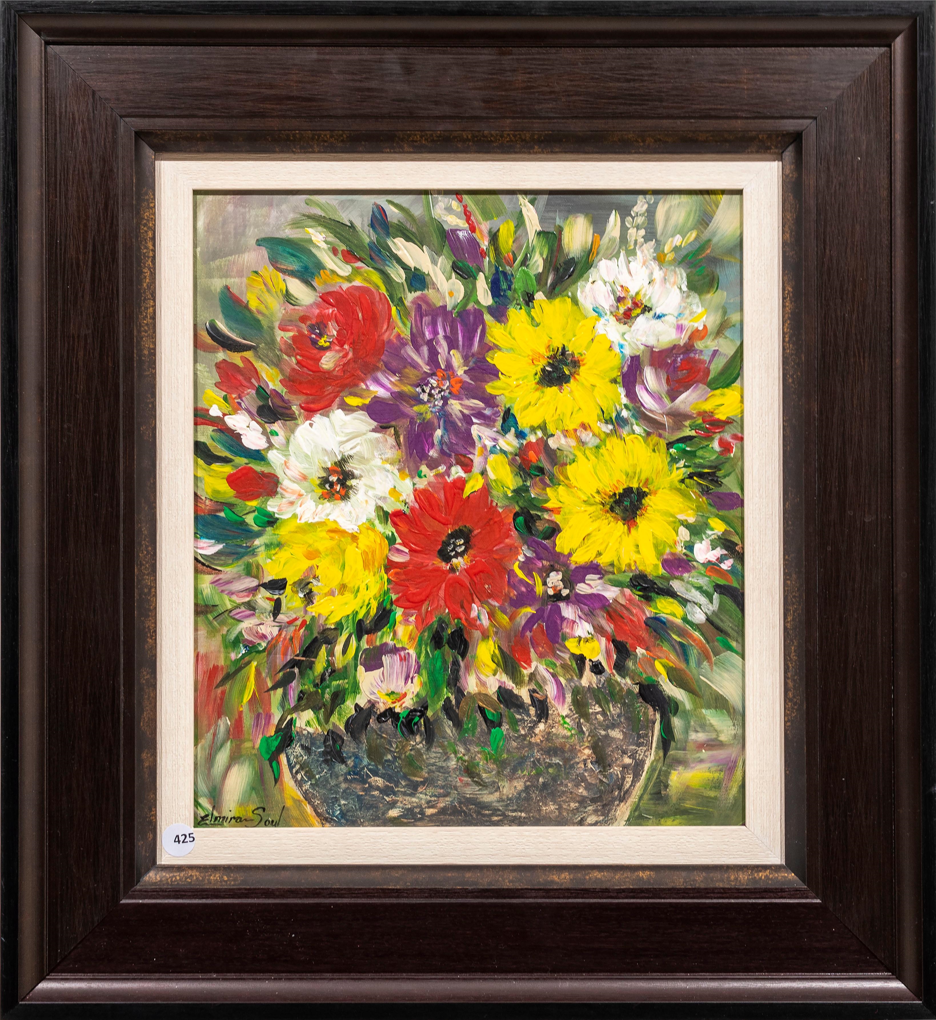 Artwork by Elmira Soul, Still Life Flowers, Made of Oil
