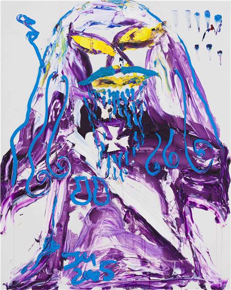 Die Chefin 'Yellow-Belli' der Kaserei-Meese in Milchshaketum der Hohen Norden's Gelle by Jonathan Meese, dated 2005