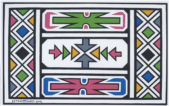 Untitled by Esther Mahlangu, dated 2014