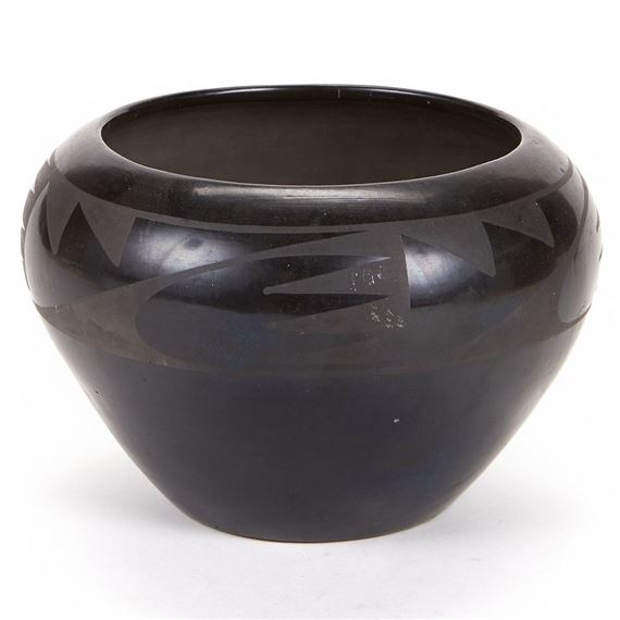 Maria Martinez San Ildefonso Blackware Pot by Maria Montoya Martinez