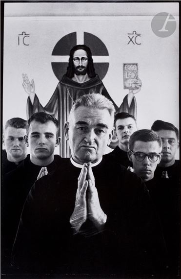 St. Benedict's Abbey, 1955. Silver print (c. 1970). Photographer's signature and address in felt pen on verso. Image: 34 x 22.3 cm Sheet: 35.5 x 28 cmGordon by Gordon Parks, 1955