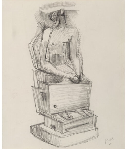 Seated Figure by Henry Moore, 1940