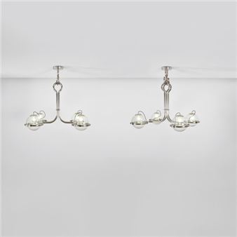 Pair of large ceiling lights - Giulio Sterbini
