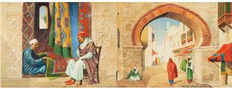 Middle Eastern Scenes Watercolors - Victor L. Prescott