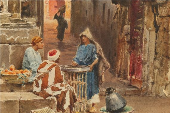 Aleksandr Nikolaevich Roussoff | The street vendor in Cairo | MutualArt