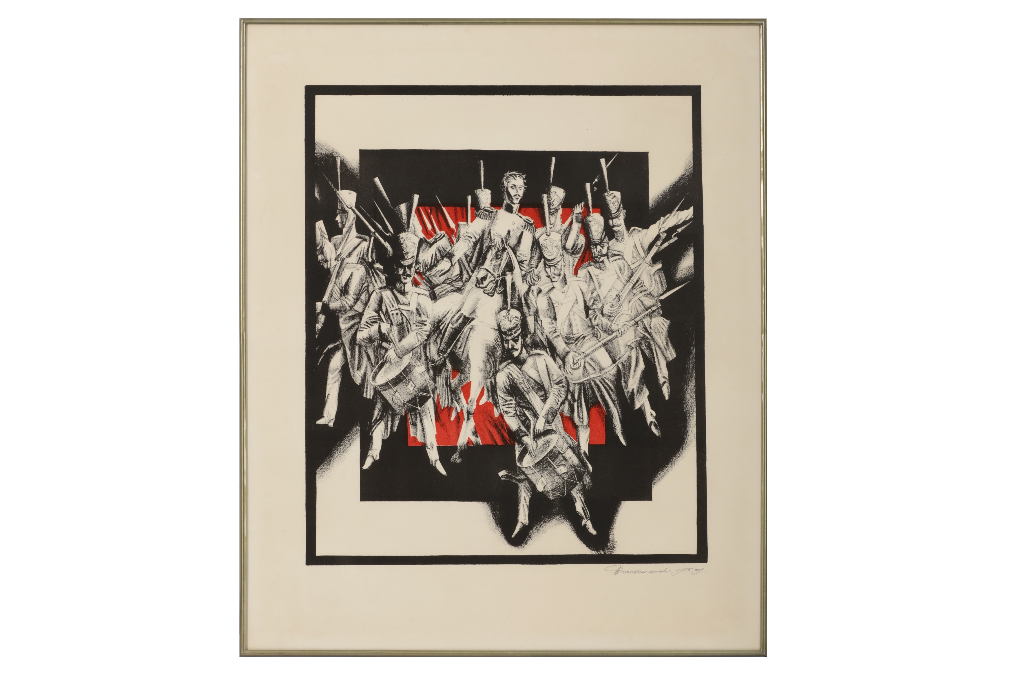 Artwork by Domashenko Nikolai Ivanovich, Two lithographs relating to the Dekabrist [Decembrist] Revolt, Made of lithographs