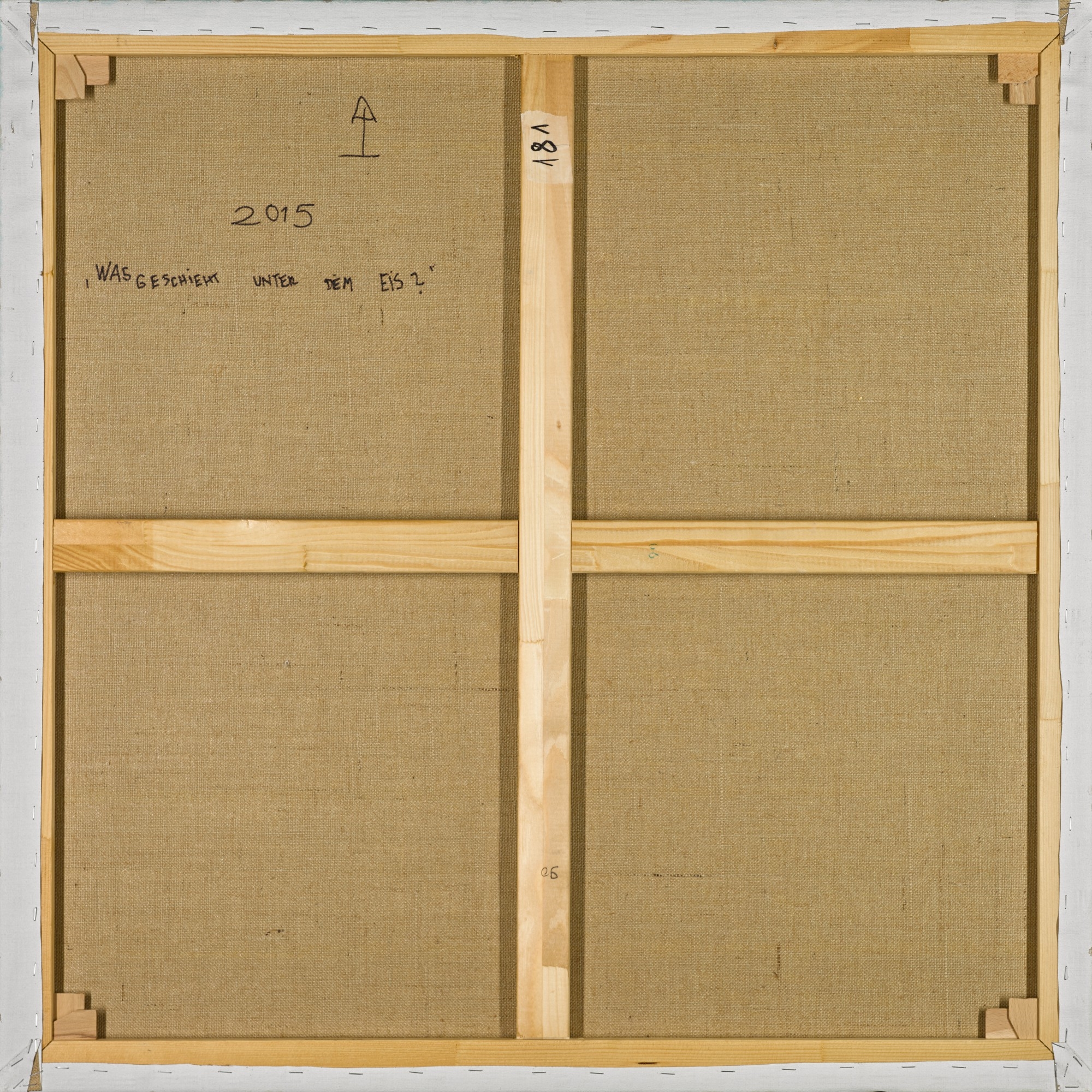 Artwork by Laszlo Milasovszky, What is happening under the ice? (Was geschieht unter dem Eis?), Made of oil on canvas