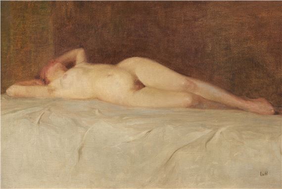 Lying Nude. by Ludwig von Hofmann
