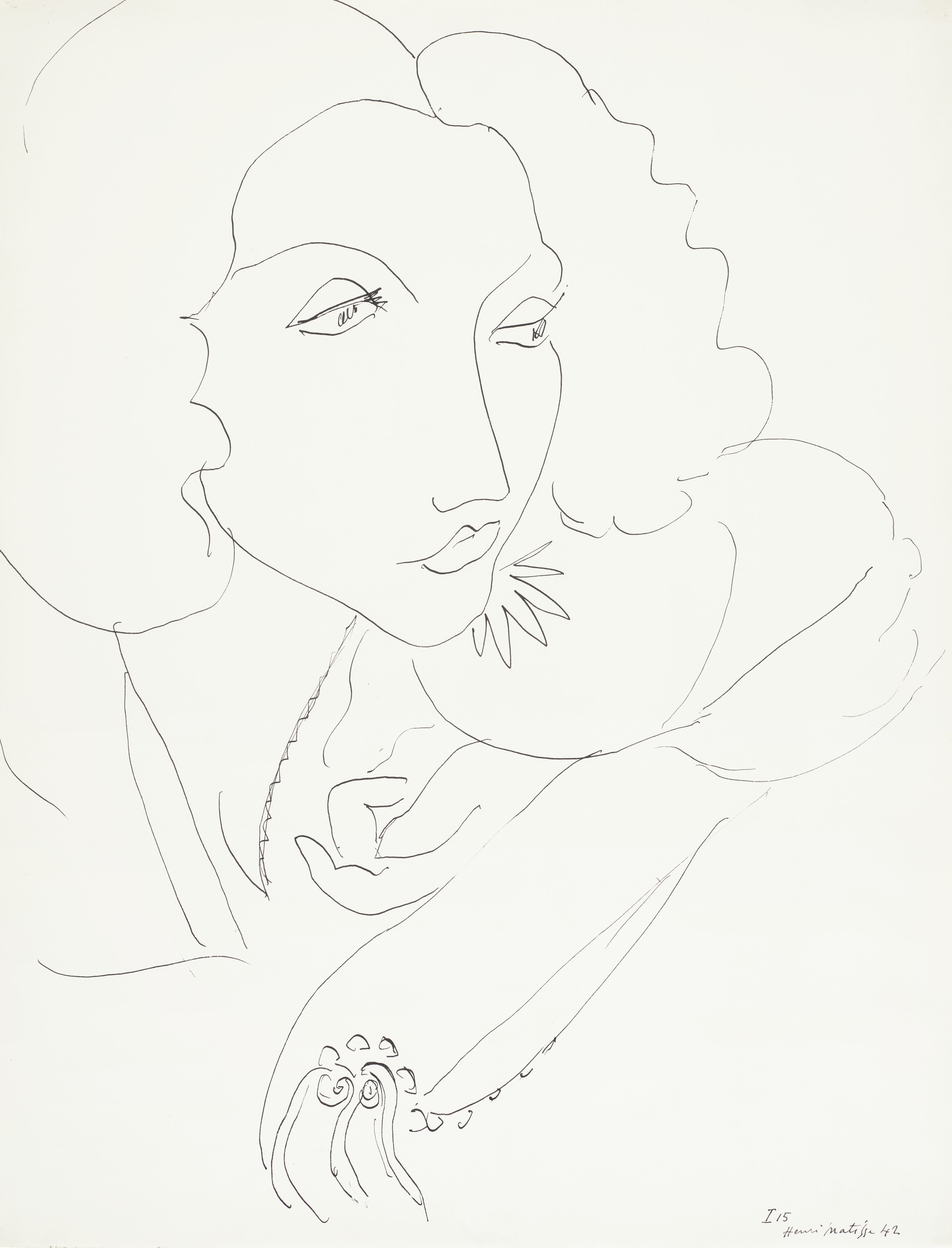 Henri Matisse | Dessin pour Thèmes et Variations, Serie I Variation 15 ...