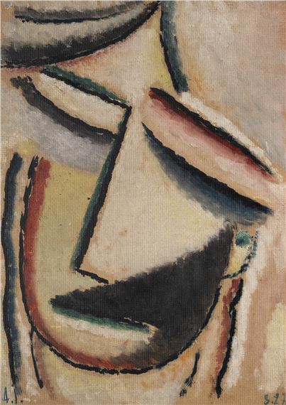 Abstrakter Kopf by Alexej von Jawlensky, 1927, Painted in August 1927