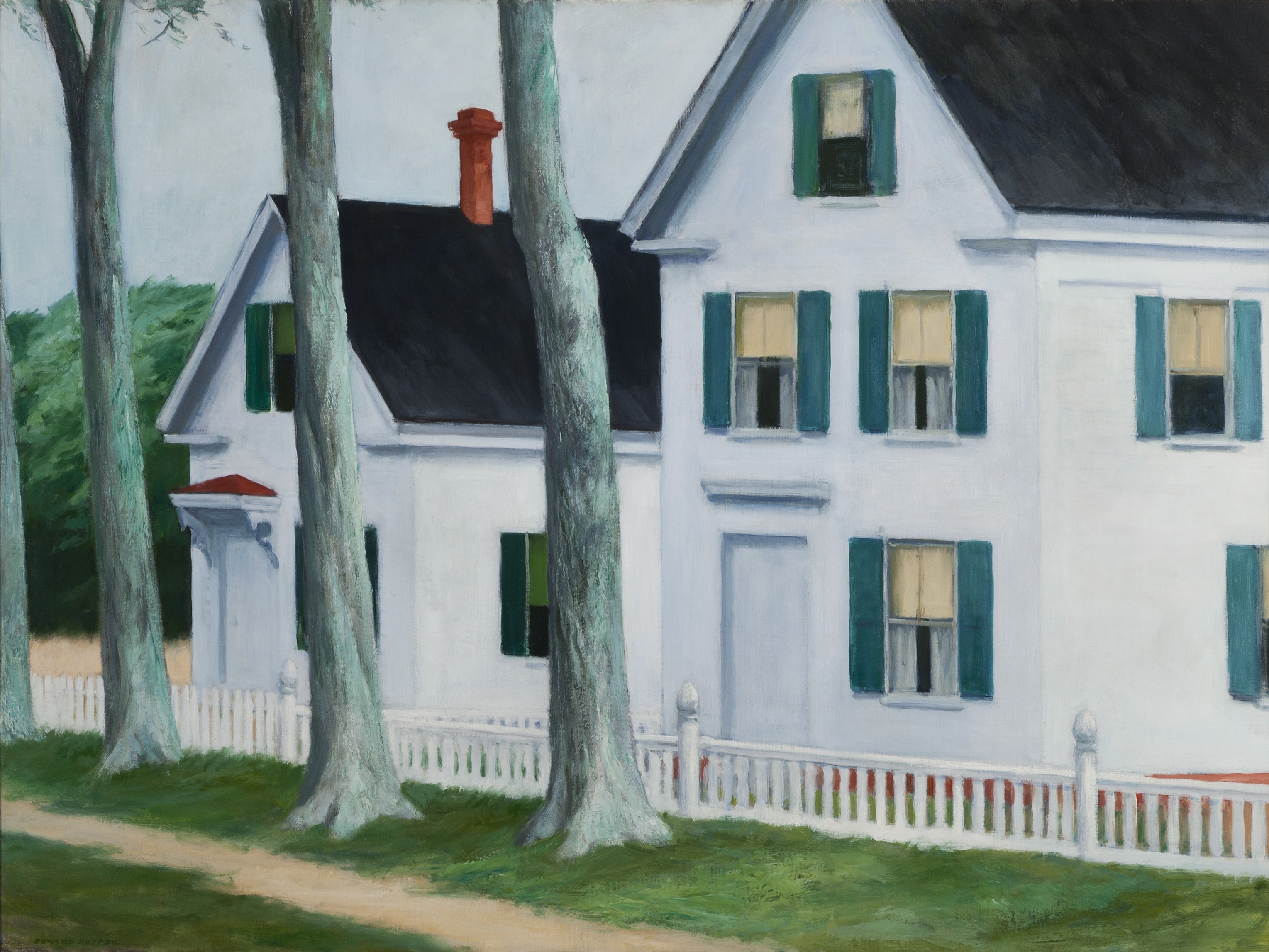 Artwork by Edward Hopper, Two Puritans, Made of oil on canvas