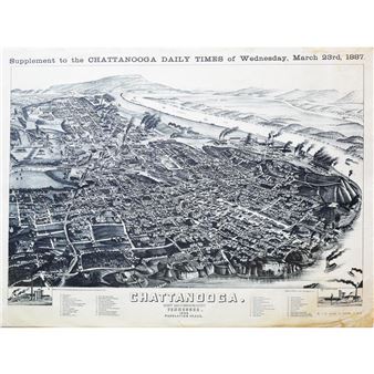 Chattanooga, county seat of Hamilton County, Tennessee 1886. - Henry Wellge