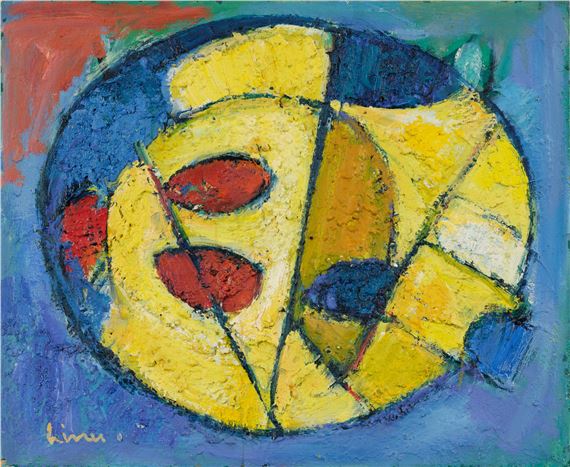 Komposition rot-blau-gelb by Carl Walter Liner, 1962