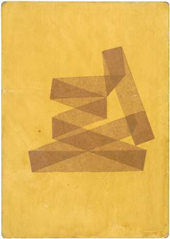 Altrosa Faltung auf Gelb - Hermann ұöԱ