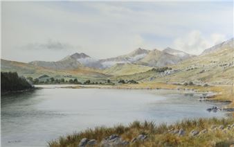 Expansive scene of Llyn Mymbyr and the Snowdon horseshoe at Llanberis - Max A. S. Hamblen