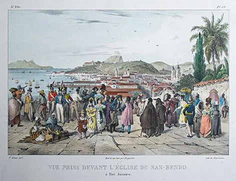 Vue Prise Devant D’Église de San-Bendo by Johann Moritz Rugendas