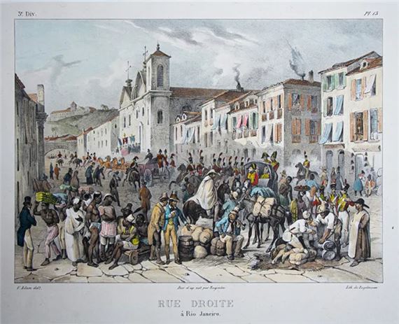 Rue Droite à Rio Janeiro by Johann Moritz Rugendas