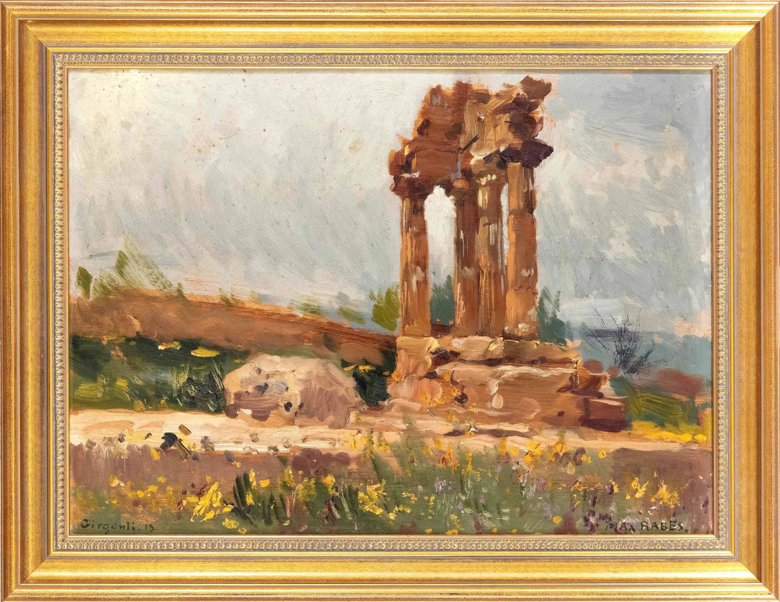 Max Rabes | View of an ancient ruin in Girgenti (Agrigento) on Sicily ...