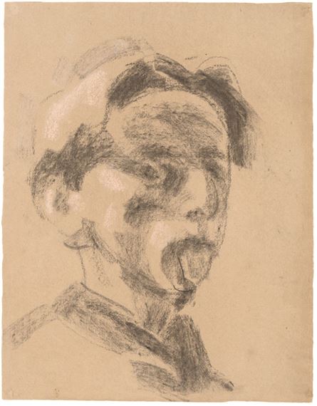 Selbstbildnis nach rechts, herausblickend