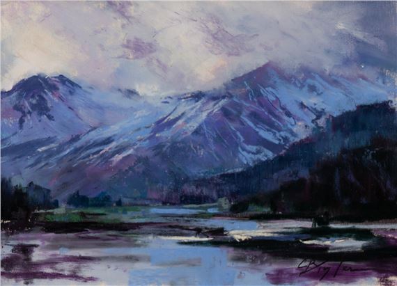Clive R. Tyler | Purple Mist at Jackson Lake (2014) | MutualArt