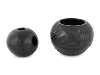 Blackware Pottery Jar, PLUS - Merton And Linda Sisneros