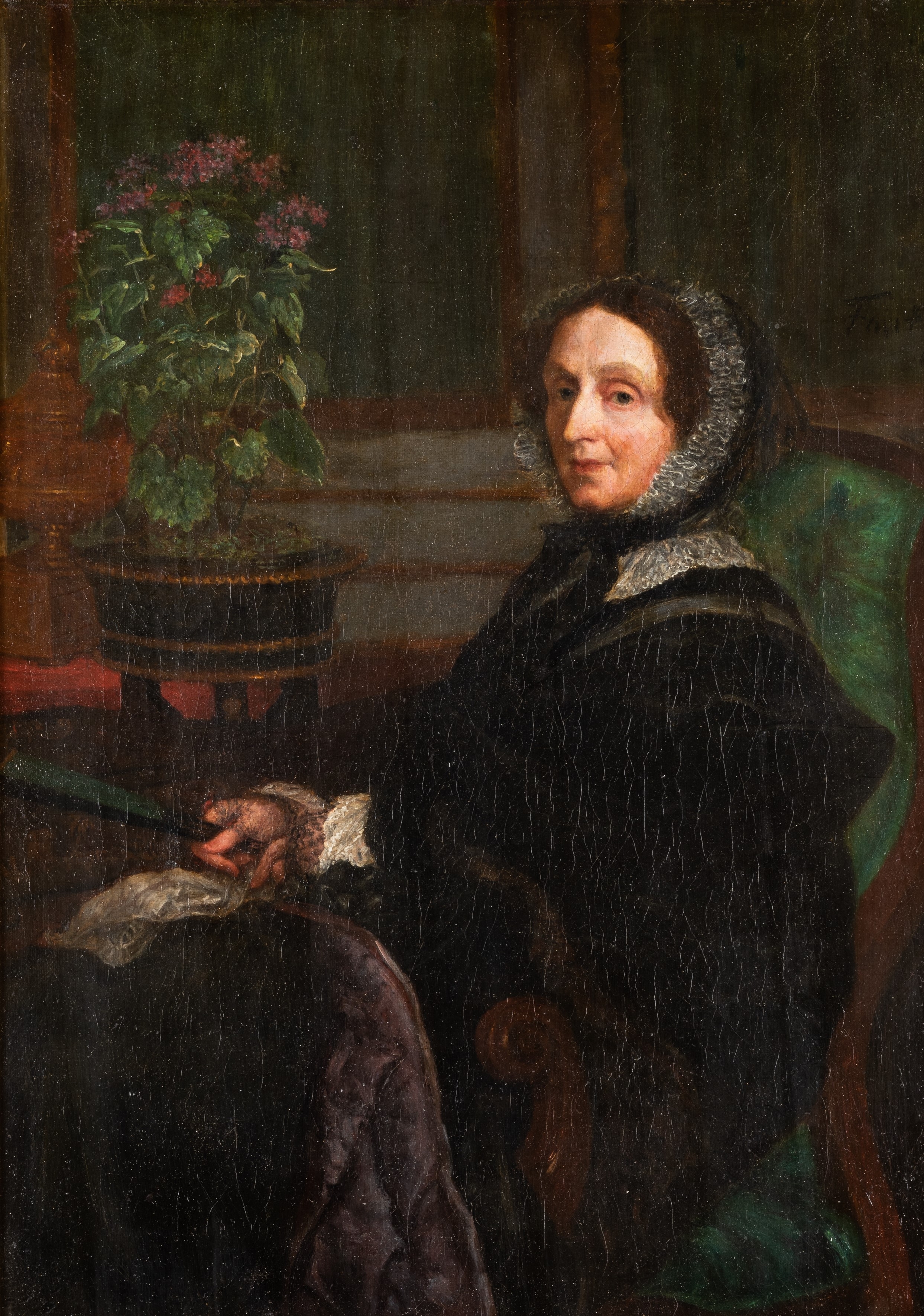 Artwork by Henri Fantin-Latour, A PORTRAIT OF A SEATED LADY, Made of oil on canvas