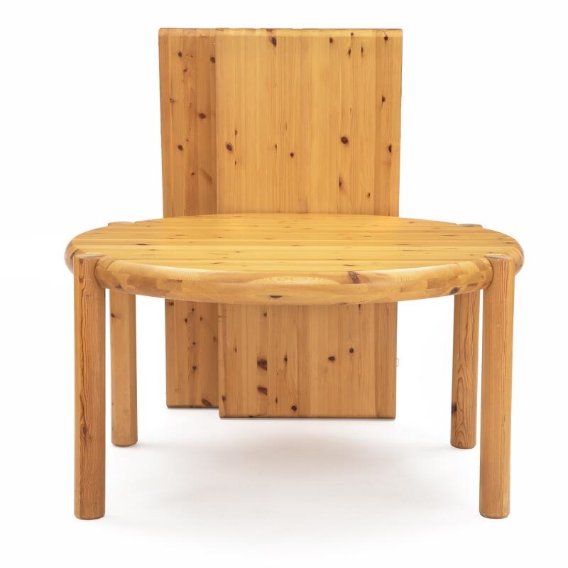 Rainer Daumiller | Dining table of solid pine wood with extension and ...