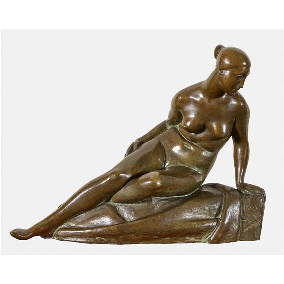 Abgestützter Frauenakt by Ivo Soli, 1928