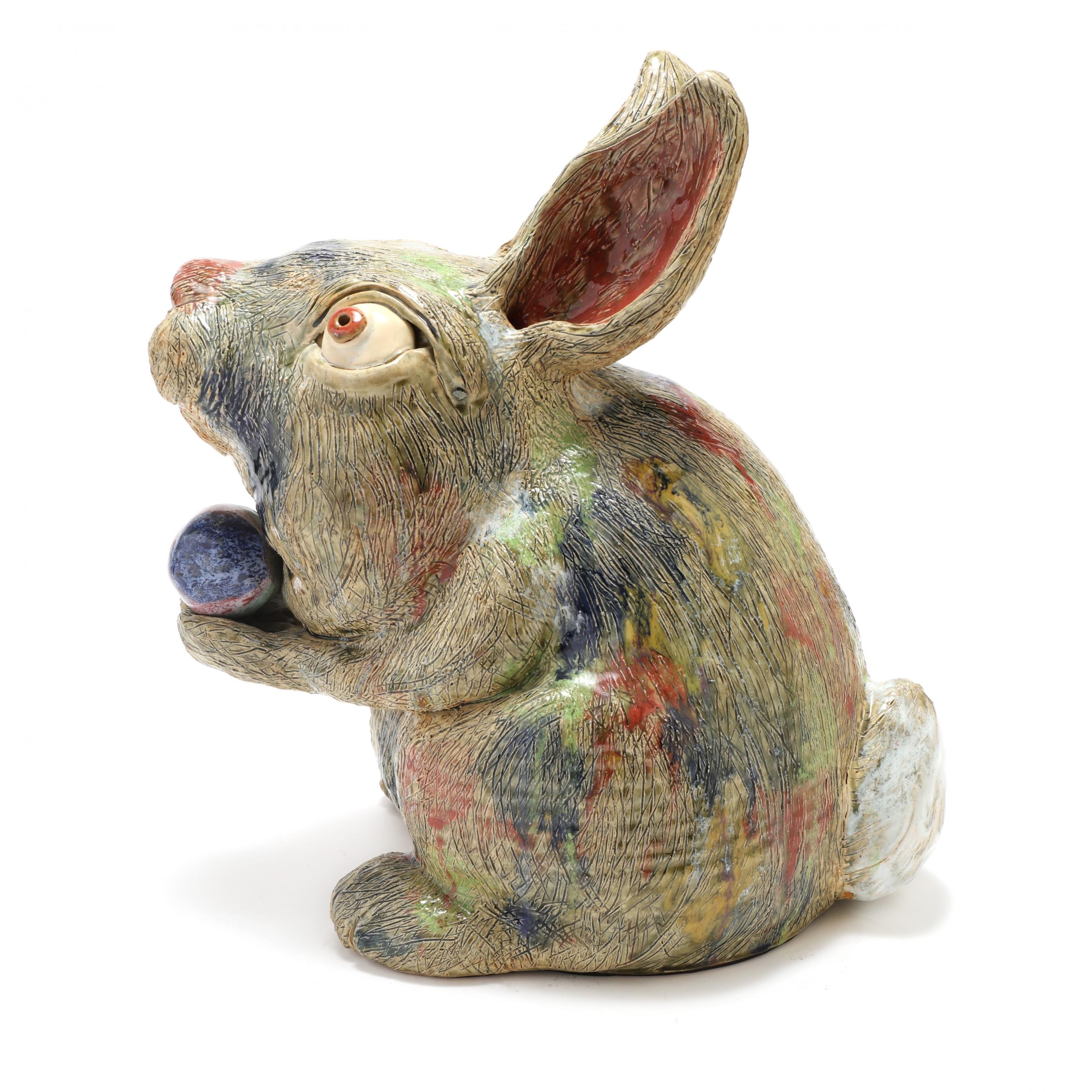 William Flowers | Impressive Pottery Rabbit | MutualArt