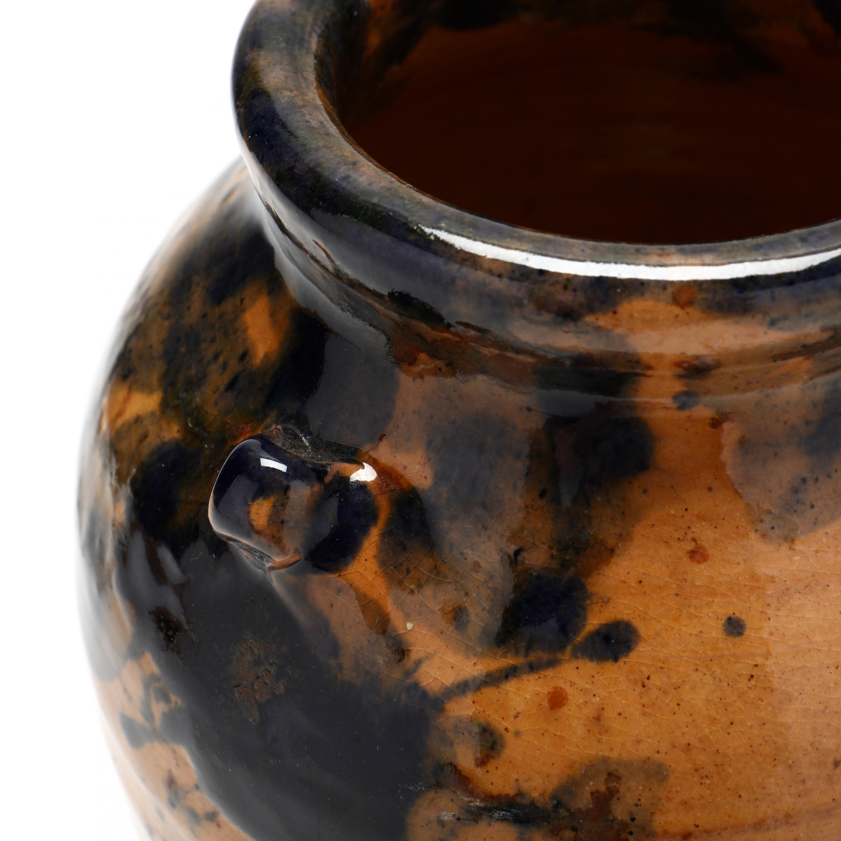 Artwork by Auman Pottery, Pinch Handle Vase, Made of lead glazed earthenware